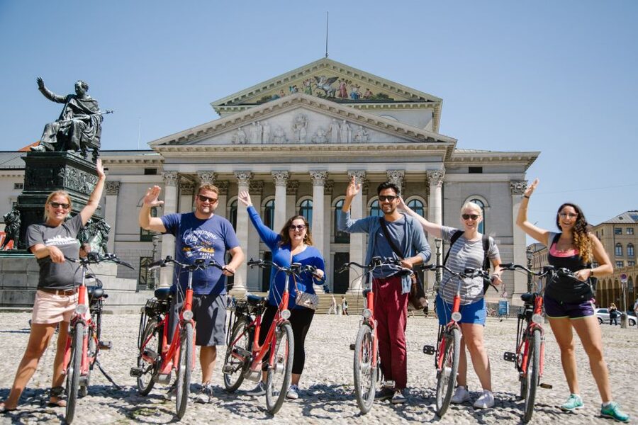 Munich: Bike Tour with Beer Garden Break - The first stretch: Königsplatz, Pinakothek zones, and grand civic Munich