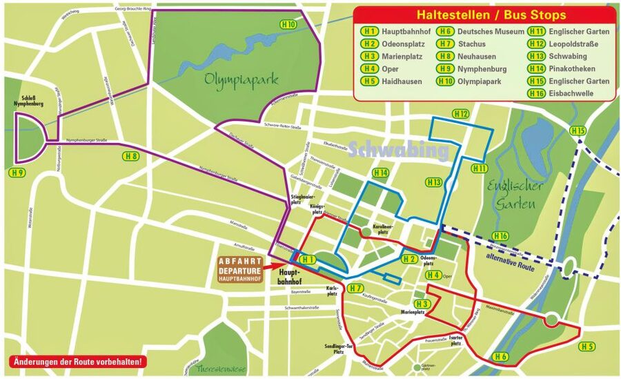 Munich Hop-On Hop-Off Tour: 1-Day or 2-Day Ticket - Nymphenburg Palace to Olympic Park: royal grandeur and sports architecture