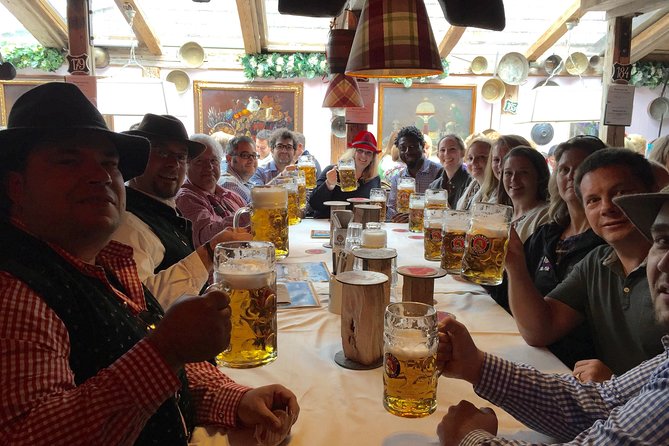 Oktoberfest Tour with table and unlimited beer - Stop 2: Augustinerkeller pregame beers and lunch under 18 euros