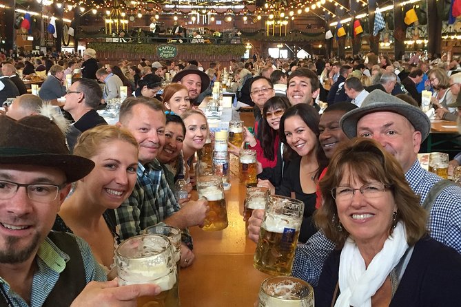 Oktoberfest Tour with table and unlimited beer - Stop 3: orientation, history stories, and then straight into the tent
