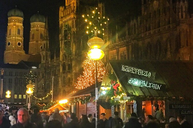 Original Munich Christmas Market Tour with Festive Wine and Food - Marienplatz: Munich’s Main Christmas Market With the Yule Story